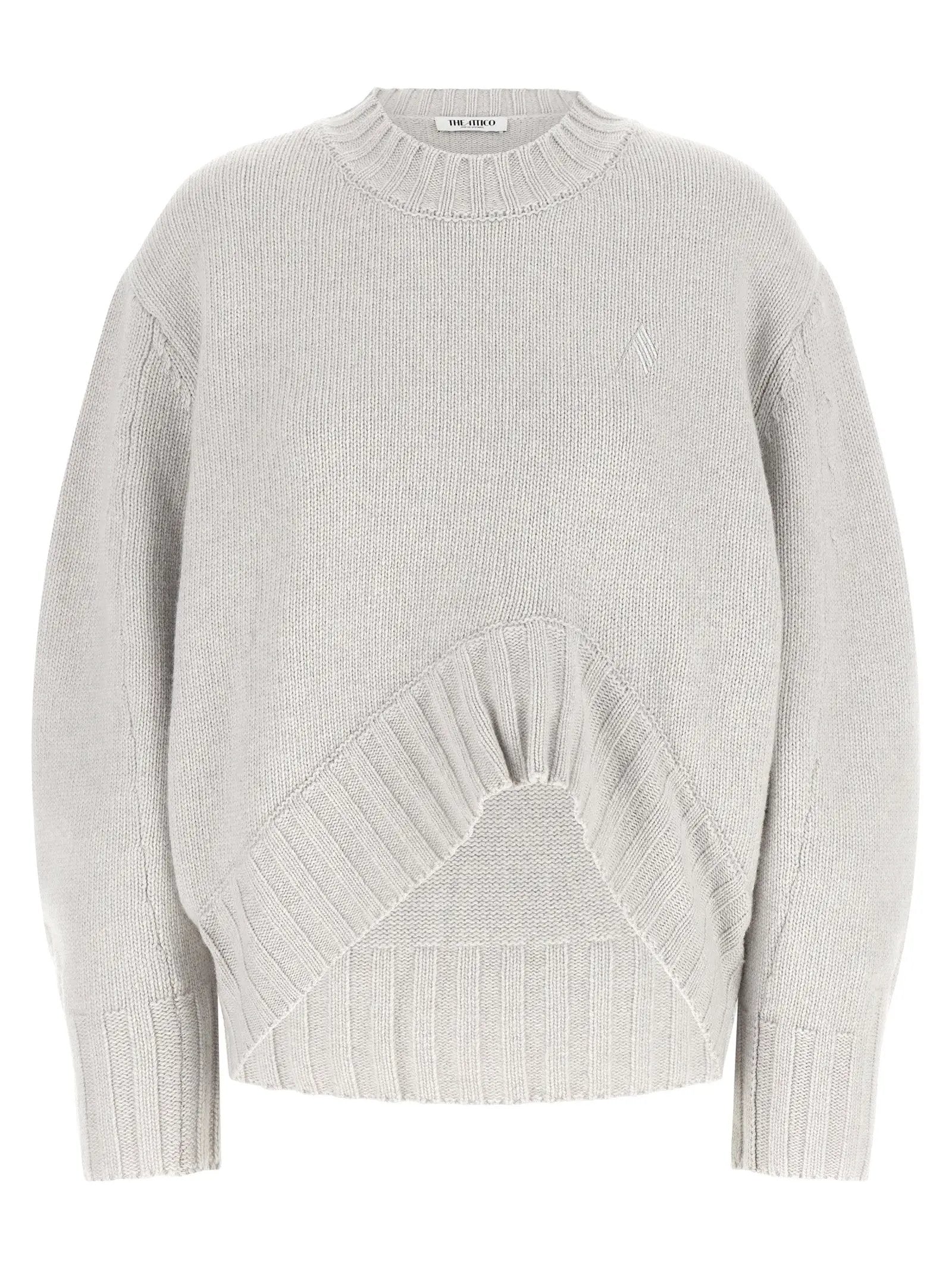 Le cardigan The Attico en laine vierge grise