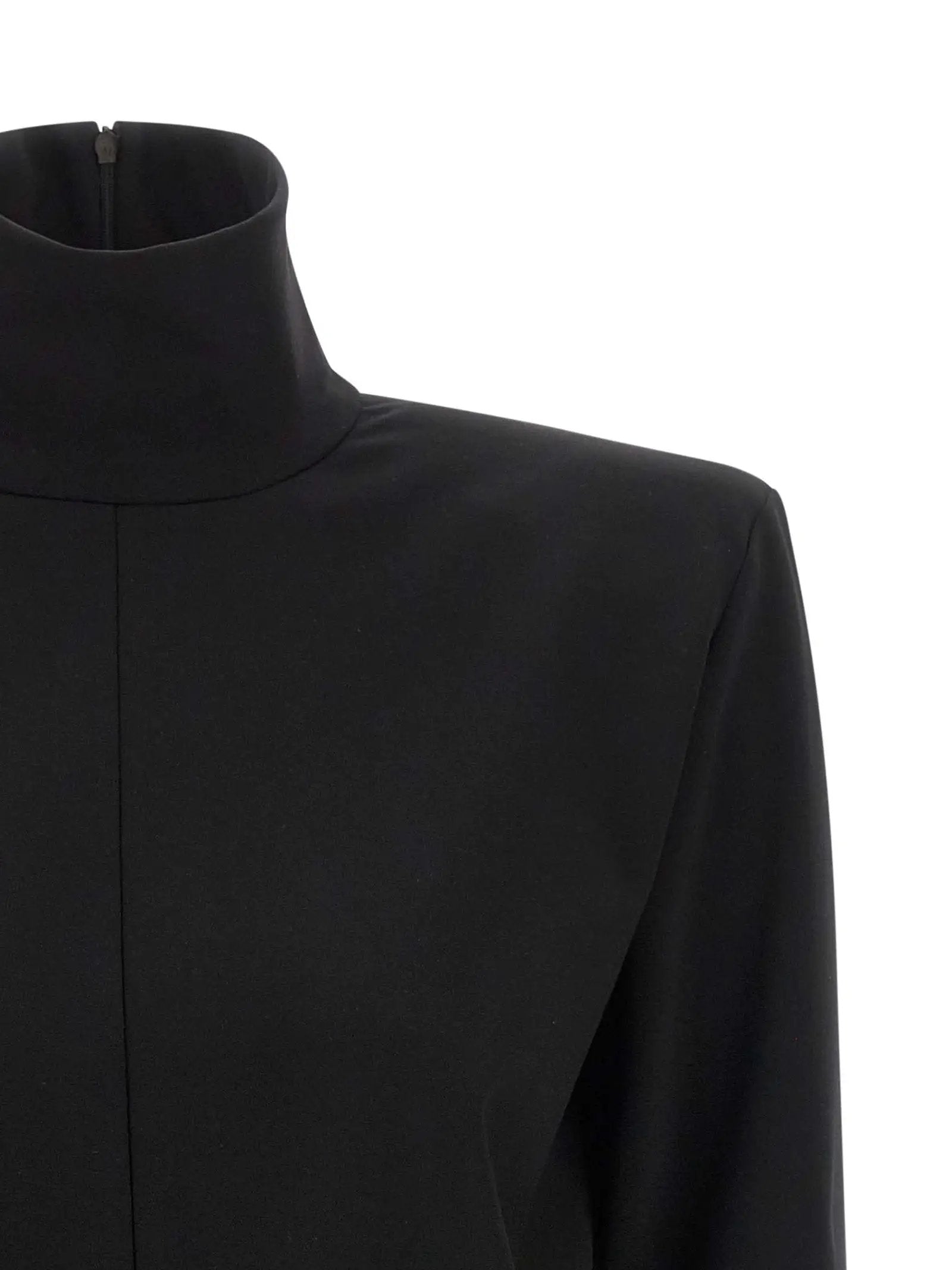 The Attico Black Viscose Short Dress