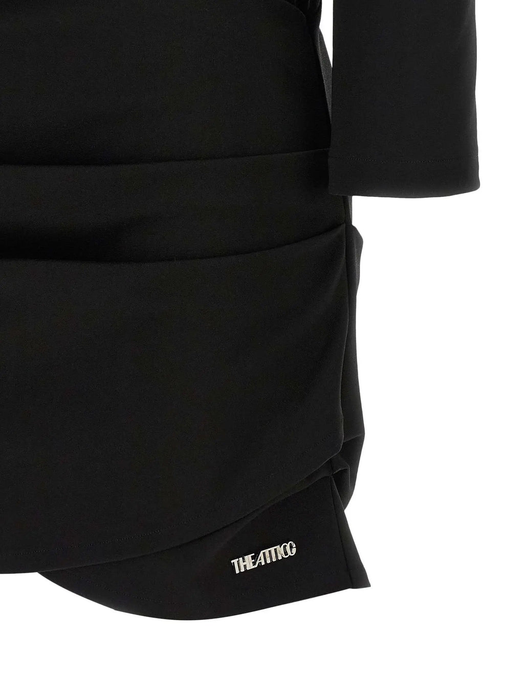 The Attico Black Viscose Short Dress