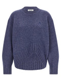 The Attico Blue Virgin Wool Cardigan