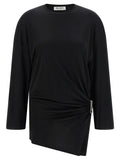 La robe courte noire en viscose The Attico