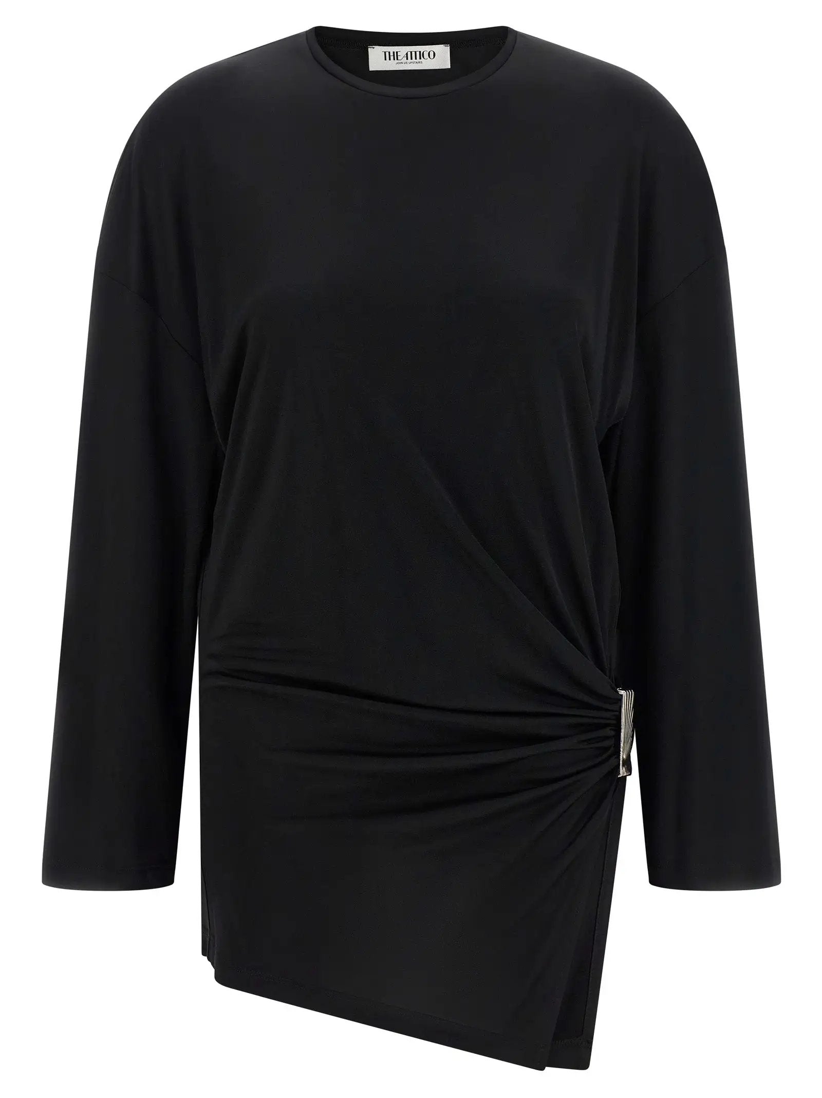 La robe courte noire en viscose The Attico