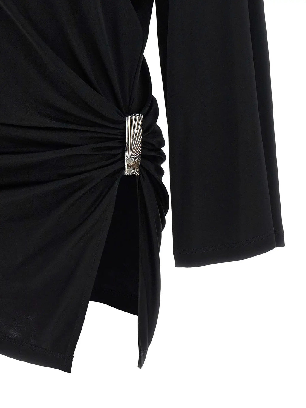 La robe courte noire en viscose The Attico