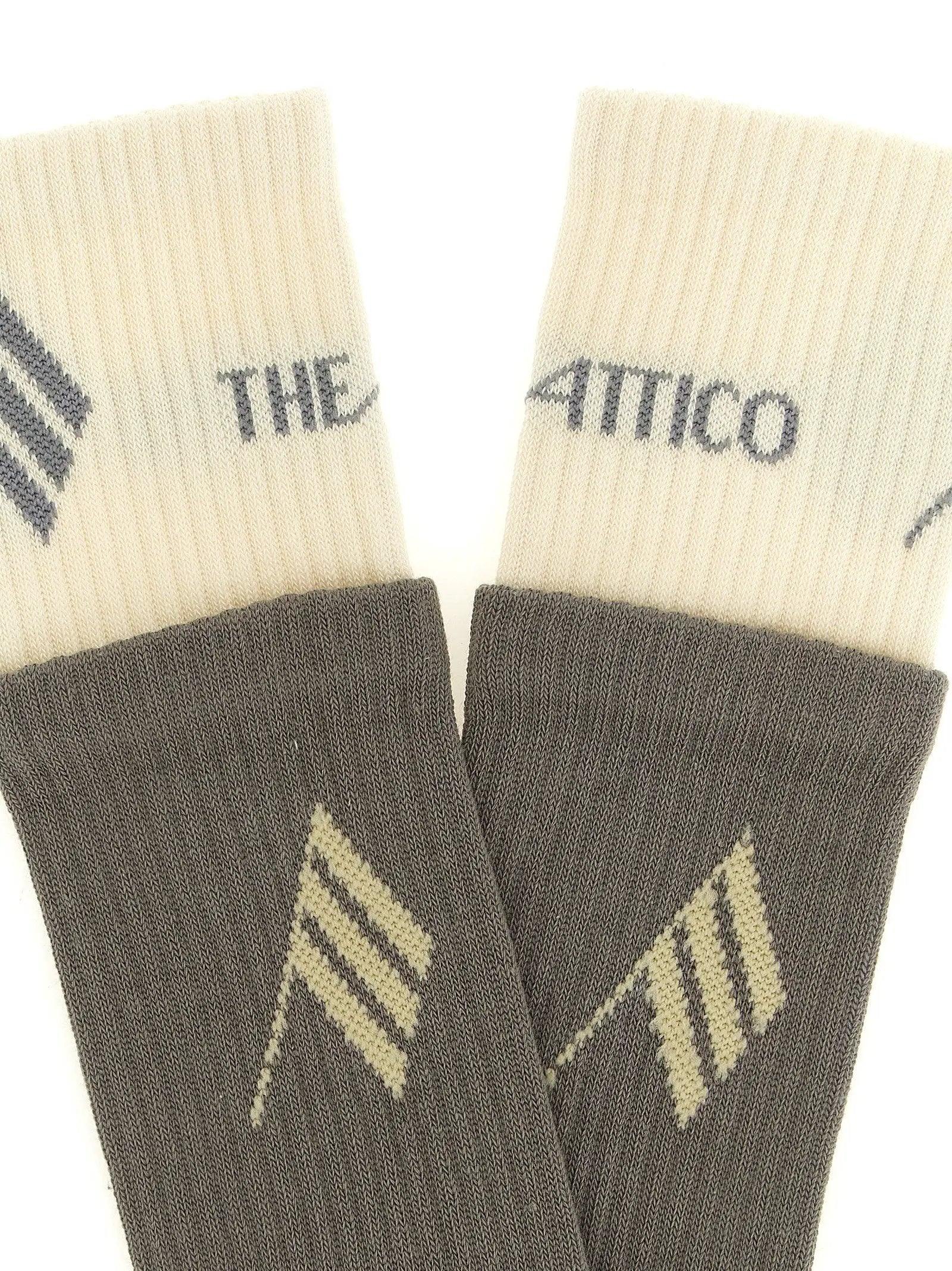 The Attico Gray Cotton Socks