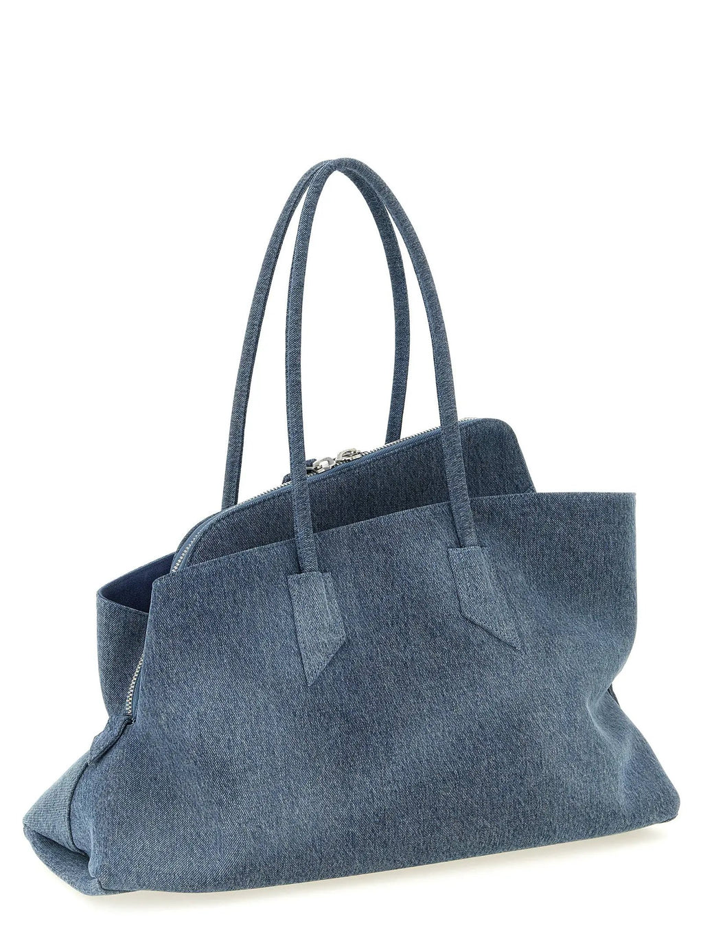 Le sac à bandoulière The Attico en coton bleu