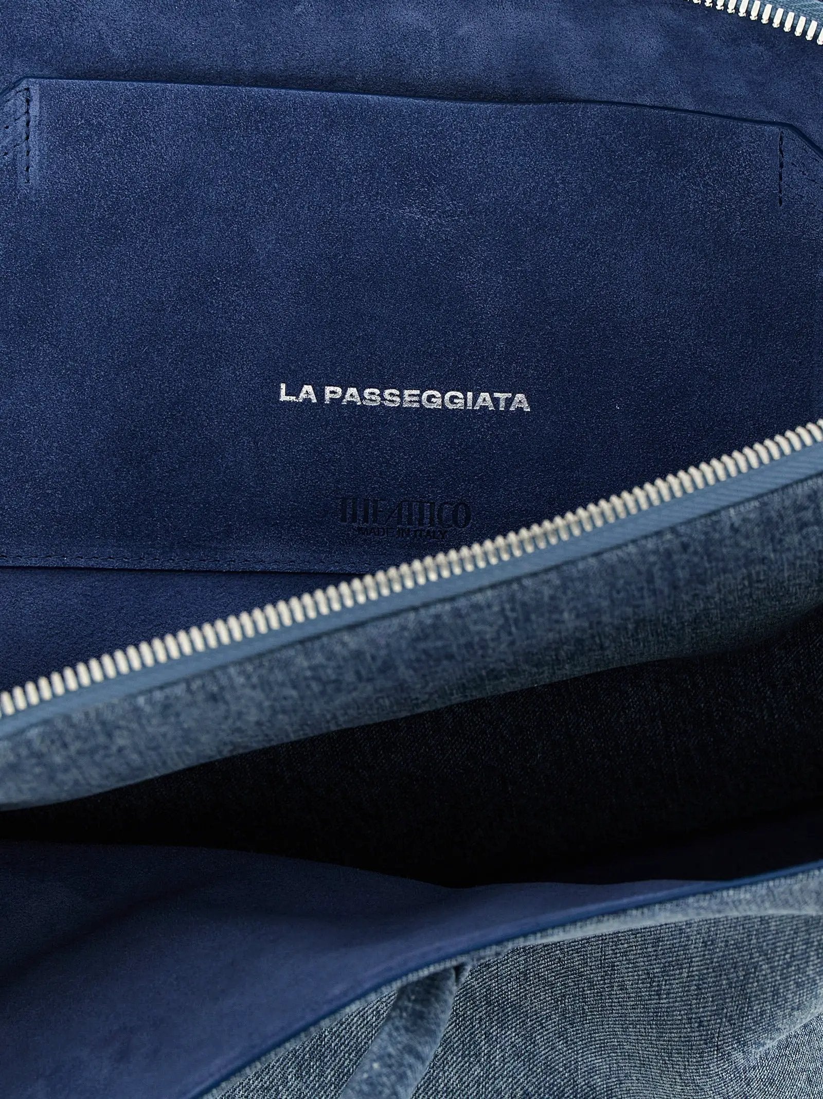 Le sac à bandoulière The Attico en coton bleu