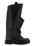 Bottes hautes The Attico en veau noir
