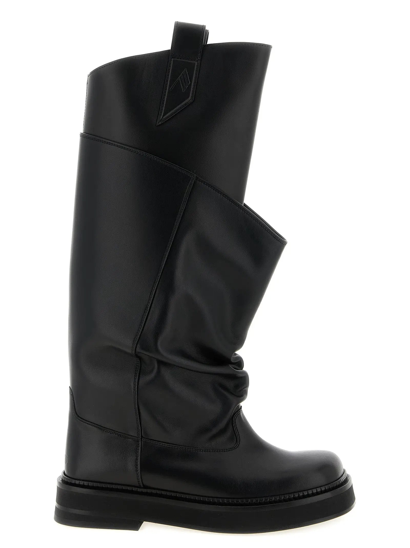 Bottes hautes The Attico en veau noir