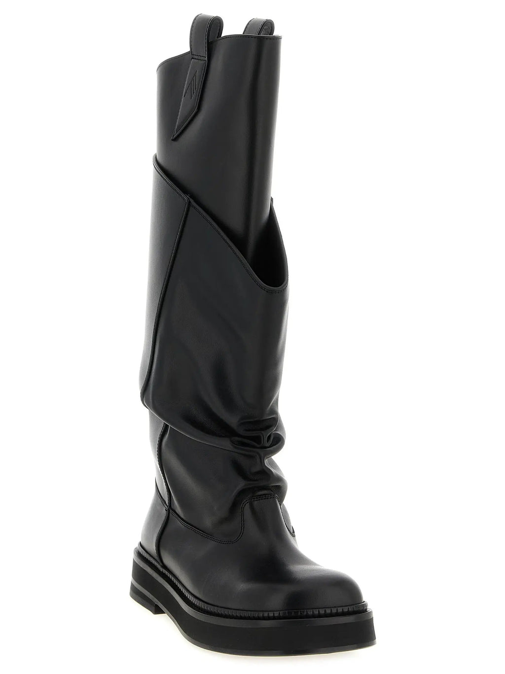 Bottes hautes The Attico en veau noir