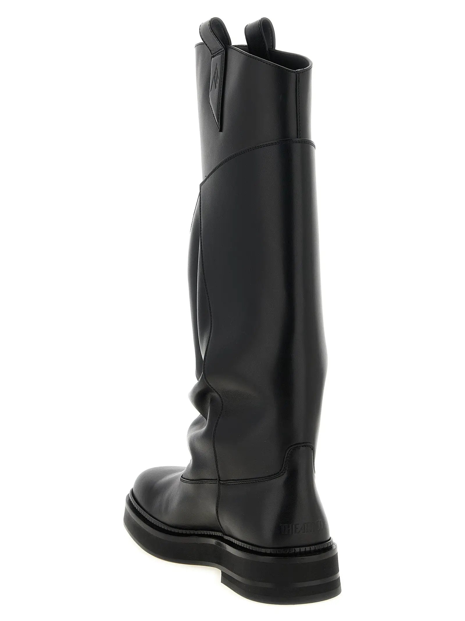 Bottes hautes The Attico en veau noir