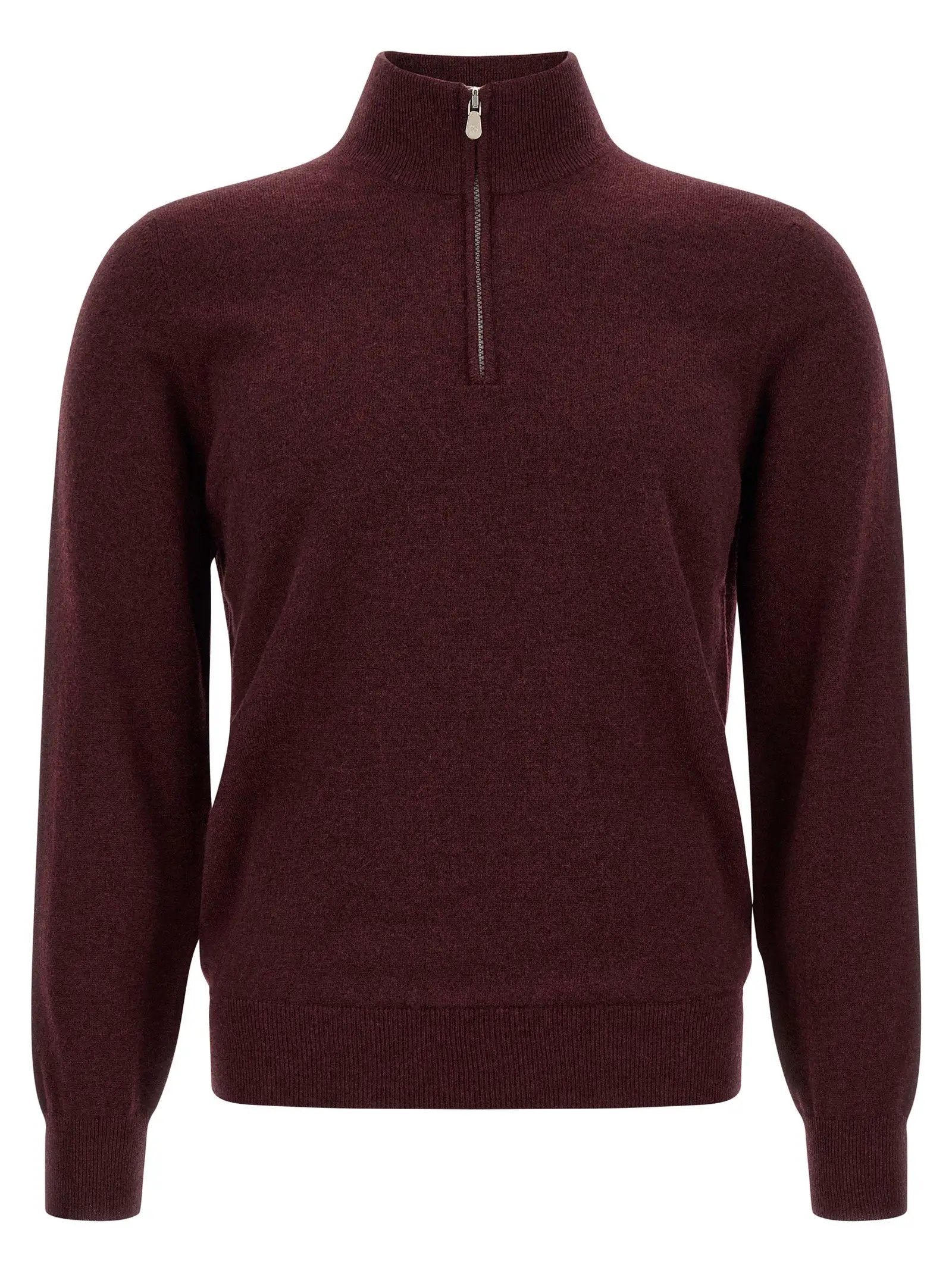 Brunello Cucinelli Bordeaux Cashmere Cardigan