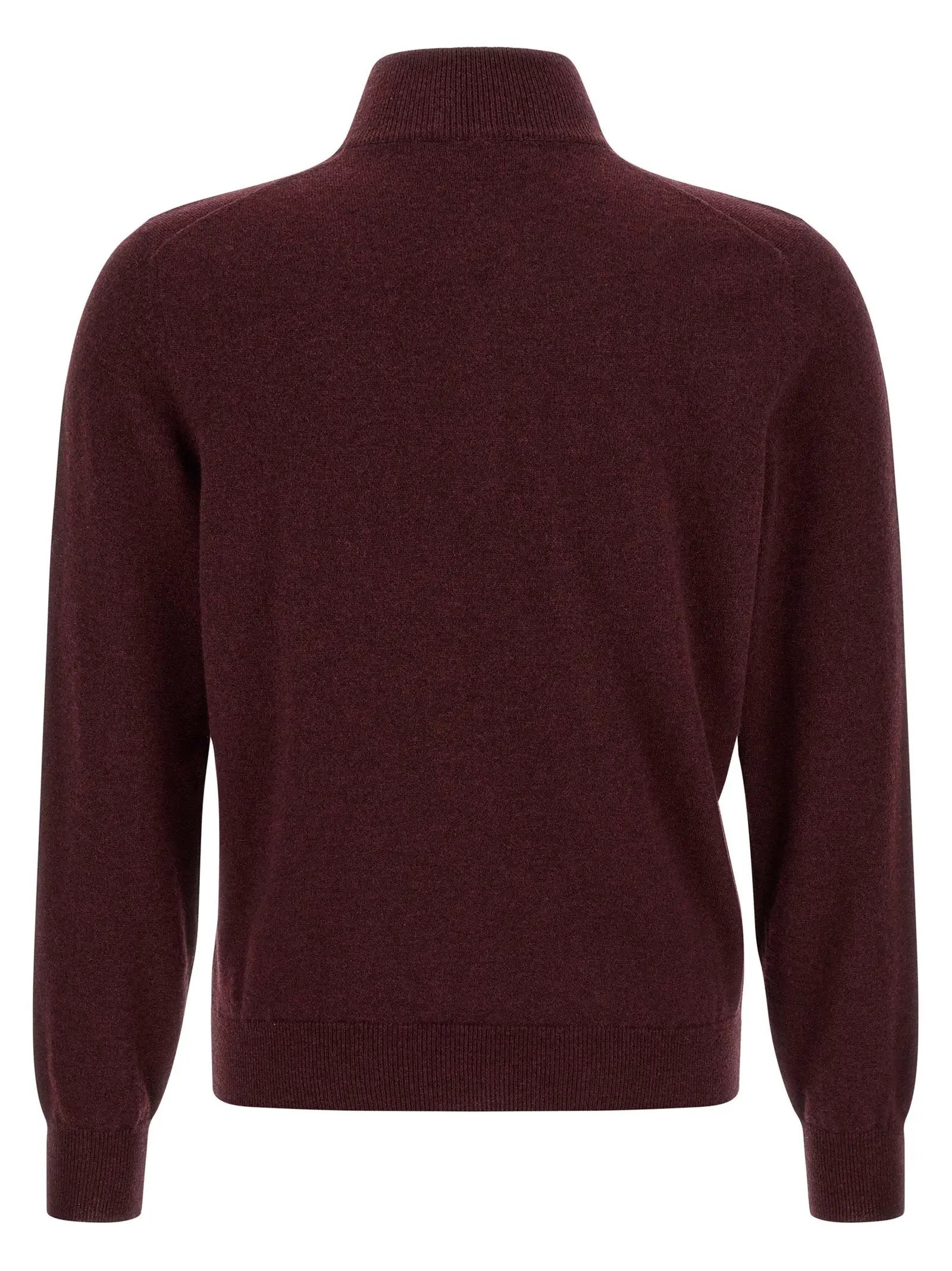 Brunello Cucinelli Bordeaux Cashmere Cardigan