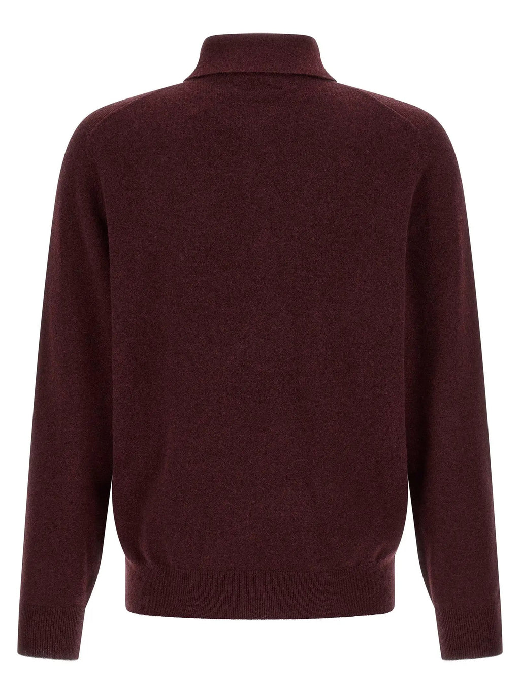 Polo en cachemire Brunello Cucinelli Bordeaux