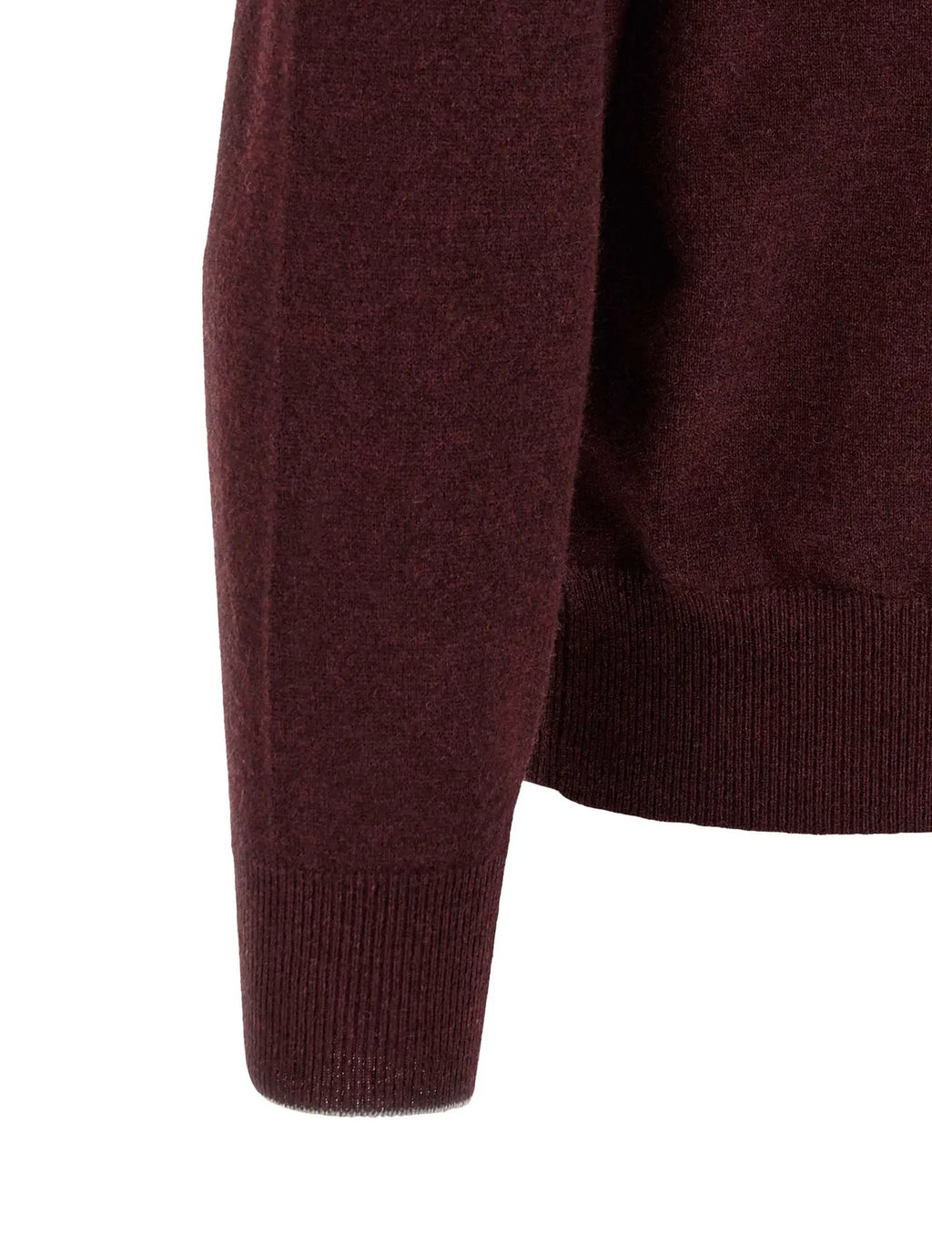 Polo en cachemire Brunello Cucinelli Bordeaux