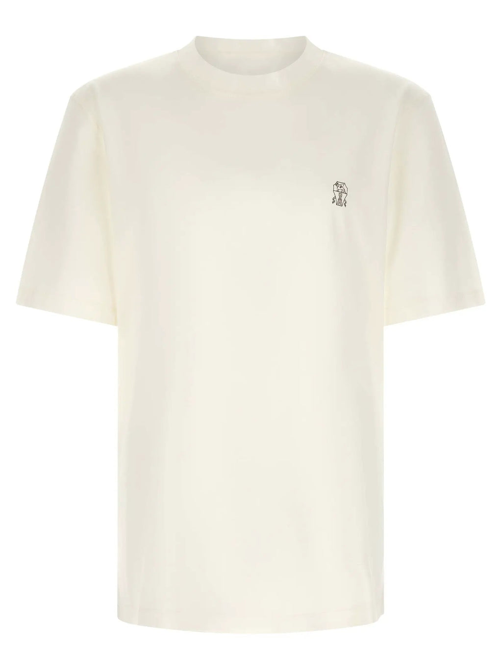 T-shirt en coton blanc Brunello Cucinelli