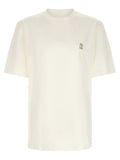 T-shirt en coton blanc Brunello Cucinelli