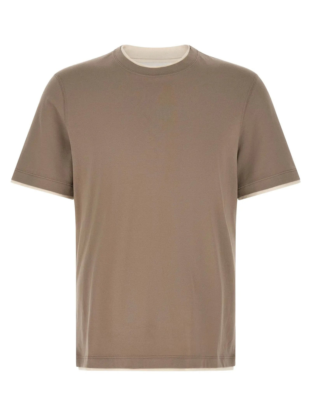 Brunello Cucinelli Gray Cotton T-Shirt