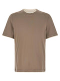 Brunello Cucinelli Gray Cotton T-Shirt