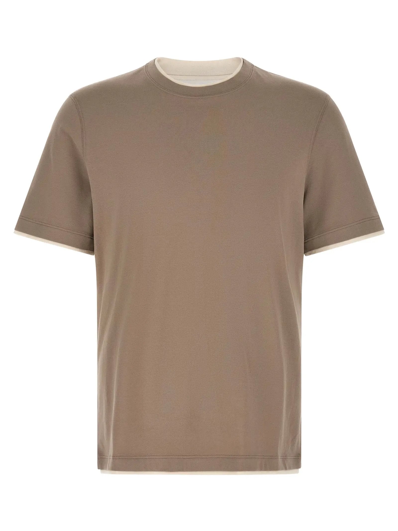 Brunello Cucinelli Gray Cotton T-Shirt