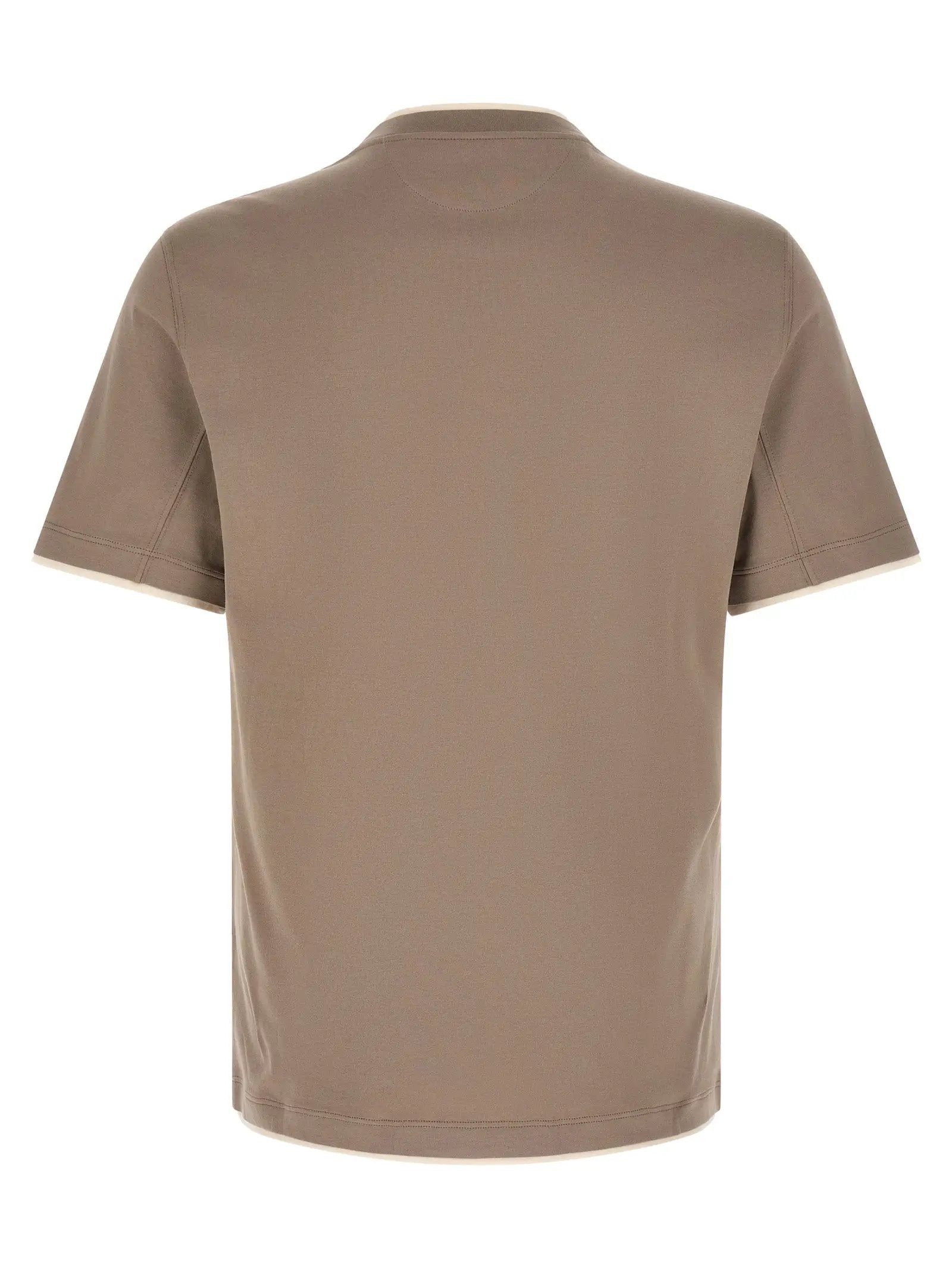 Brunello Cucinelli Gray Cotton T-Shirt