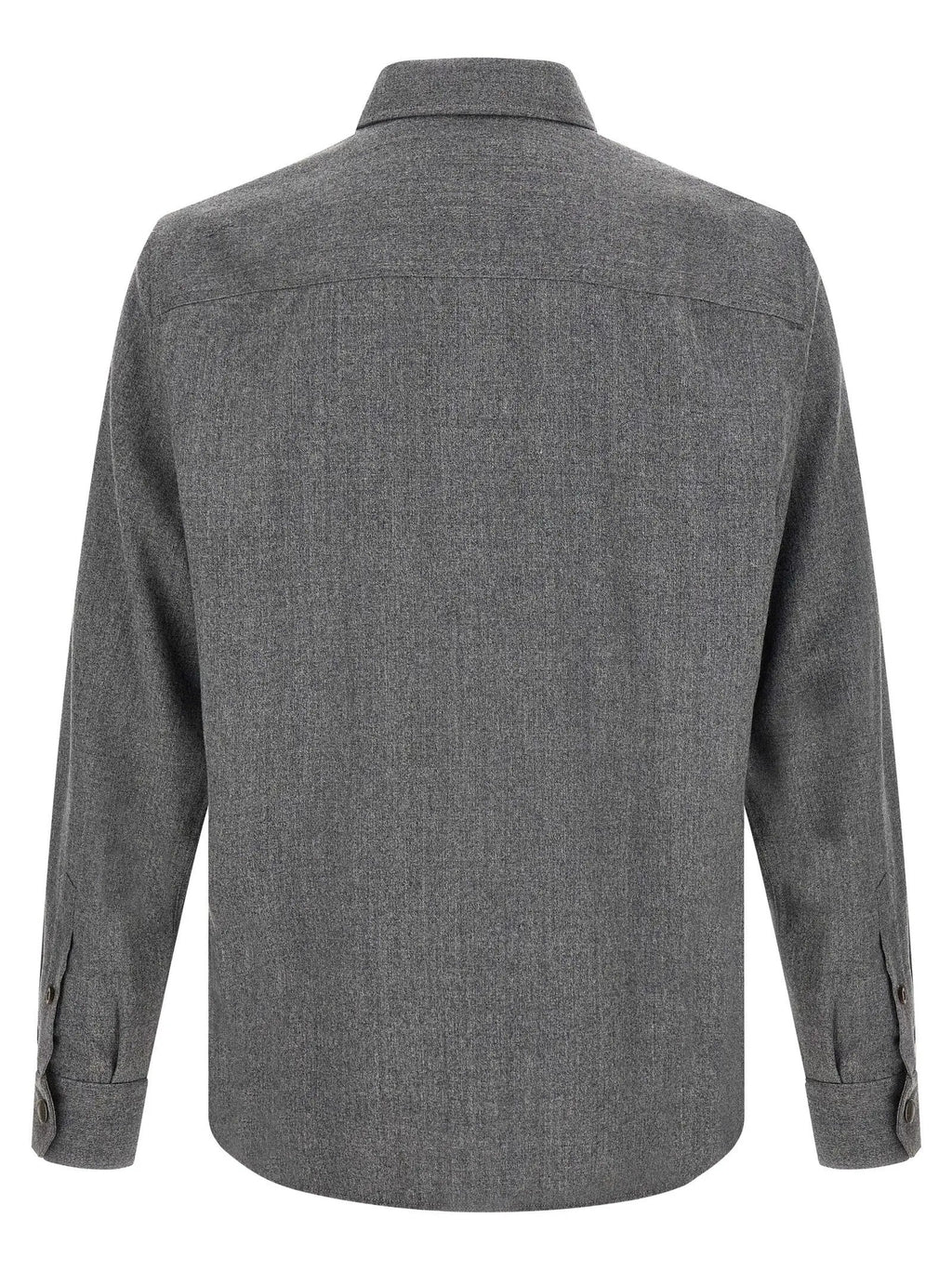 Chemisier Brunello Cucinelli en laine vierge grise