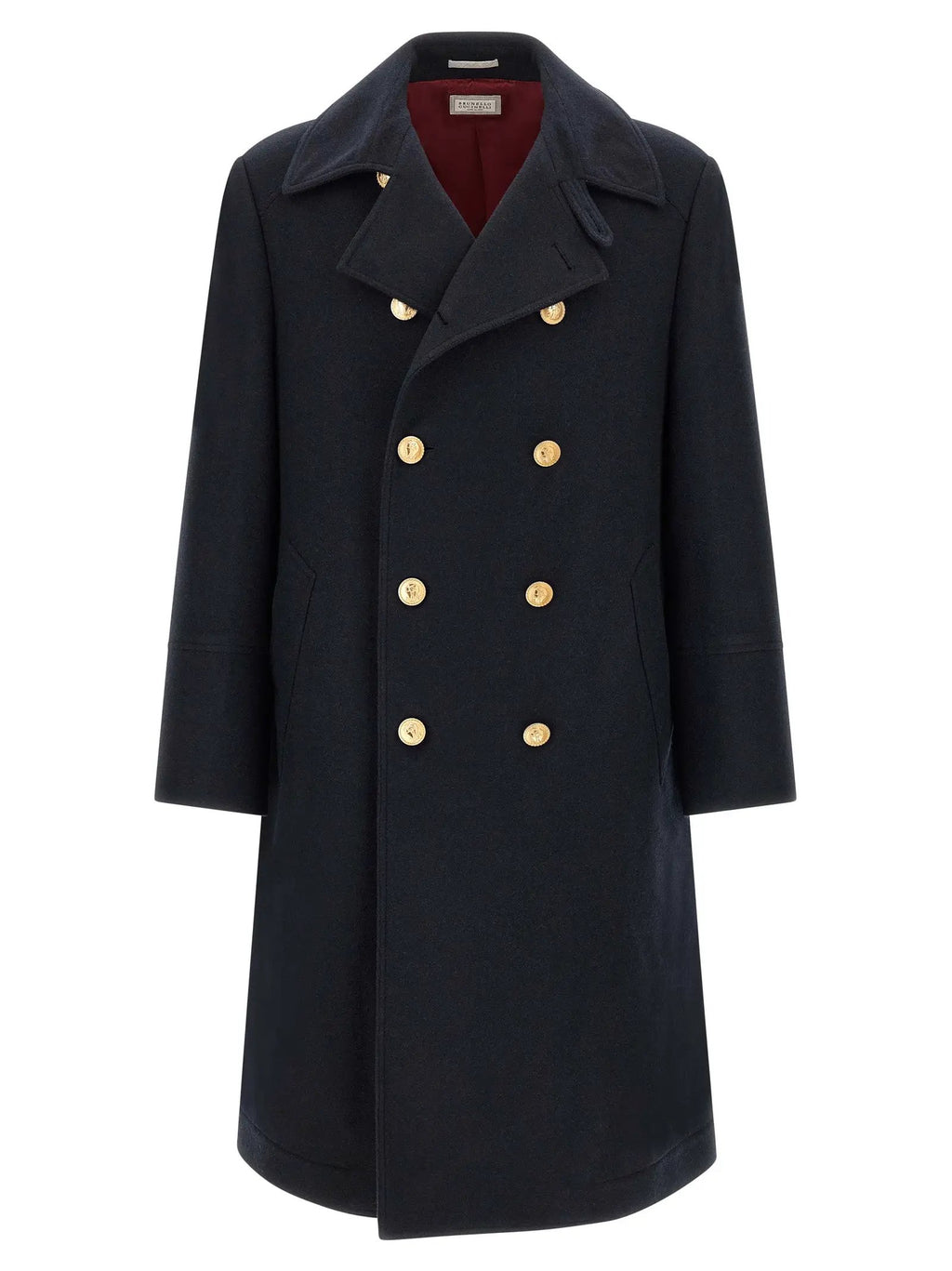 Brunello Cucinelli Blue Cashmere Coat