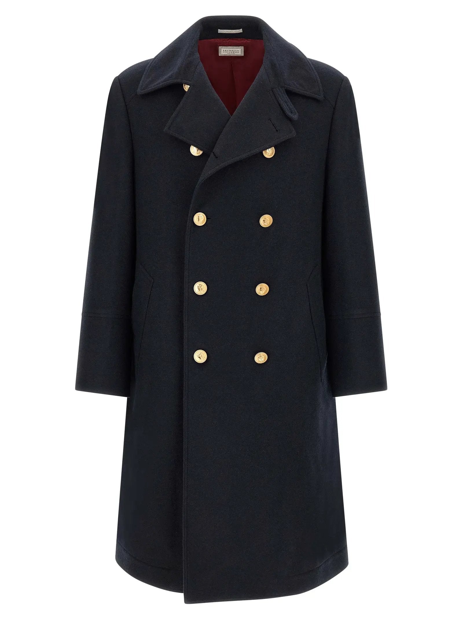 Brunello Cucinelli Blue Cashmere Coat