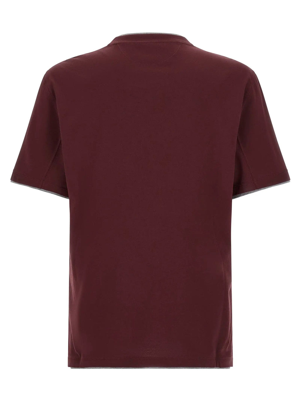 Brunello Cucinelli T-shirt en coton bordeaux