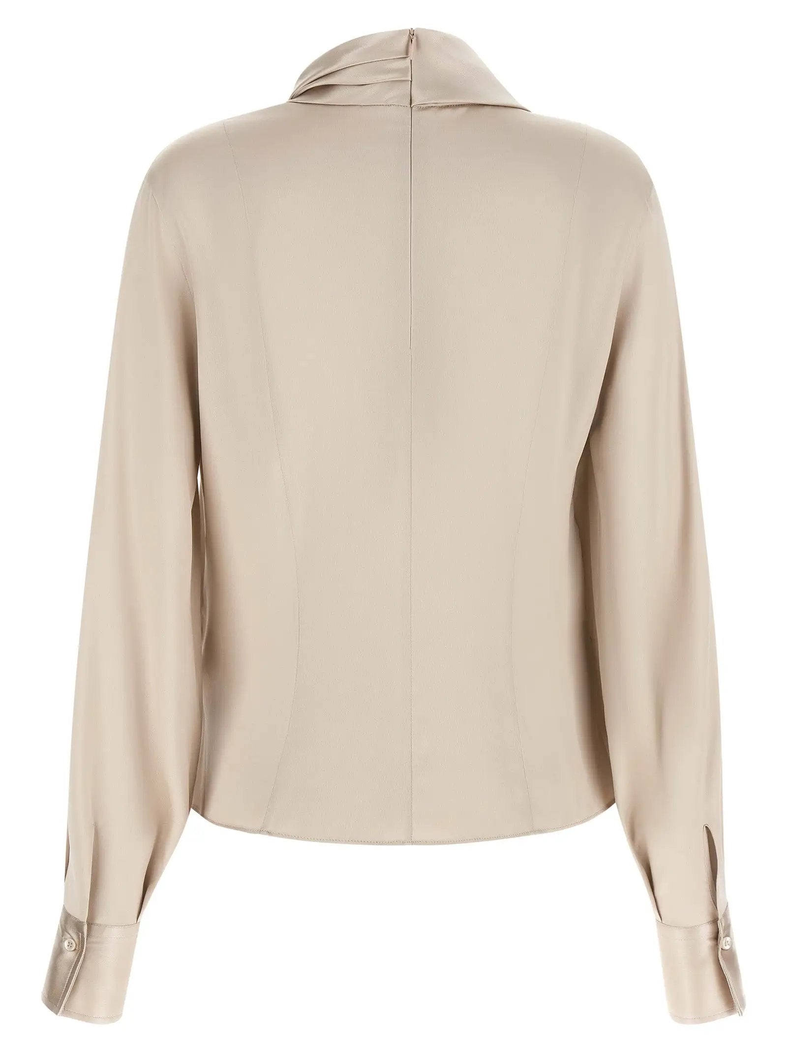Brunello Cucinelli Beige Silk Blouse