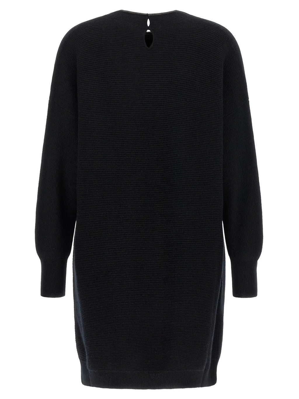 Brunello Cucinelli Black Virgin Wool Short Dress