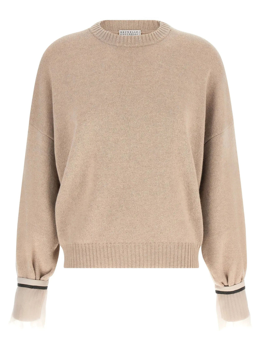 Cardigan Brunello Cucinelli en cachemire beige