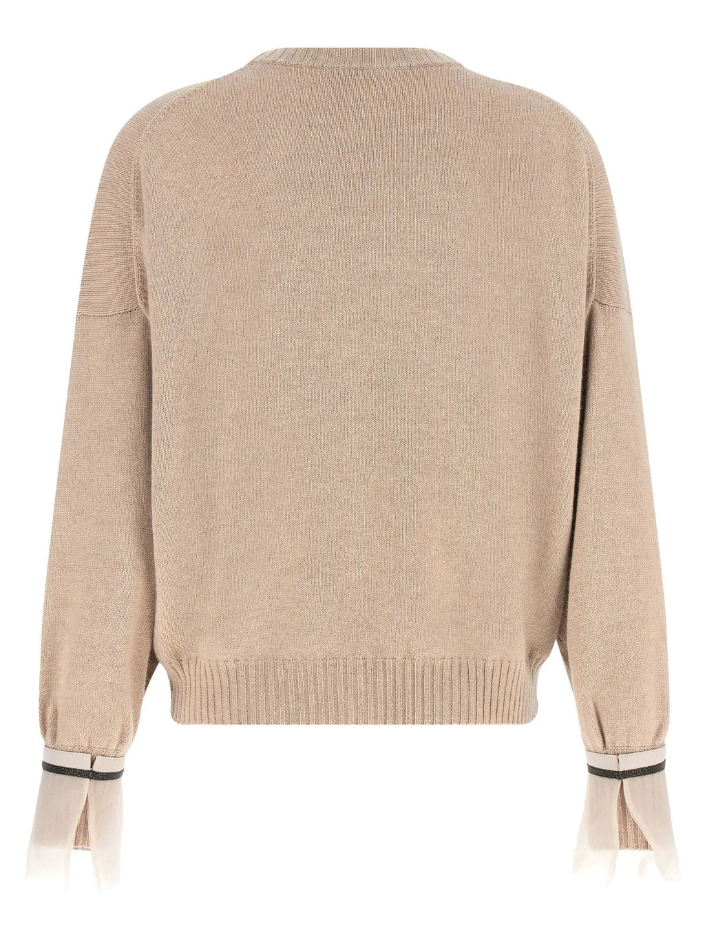 Cardigan Brunello Cucinelli en cachemire beige