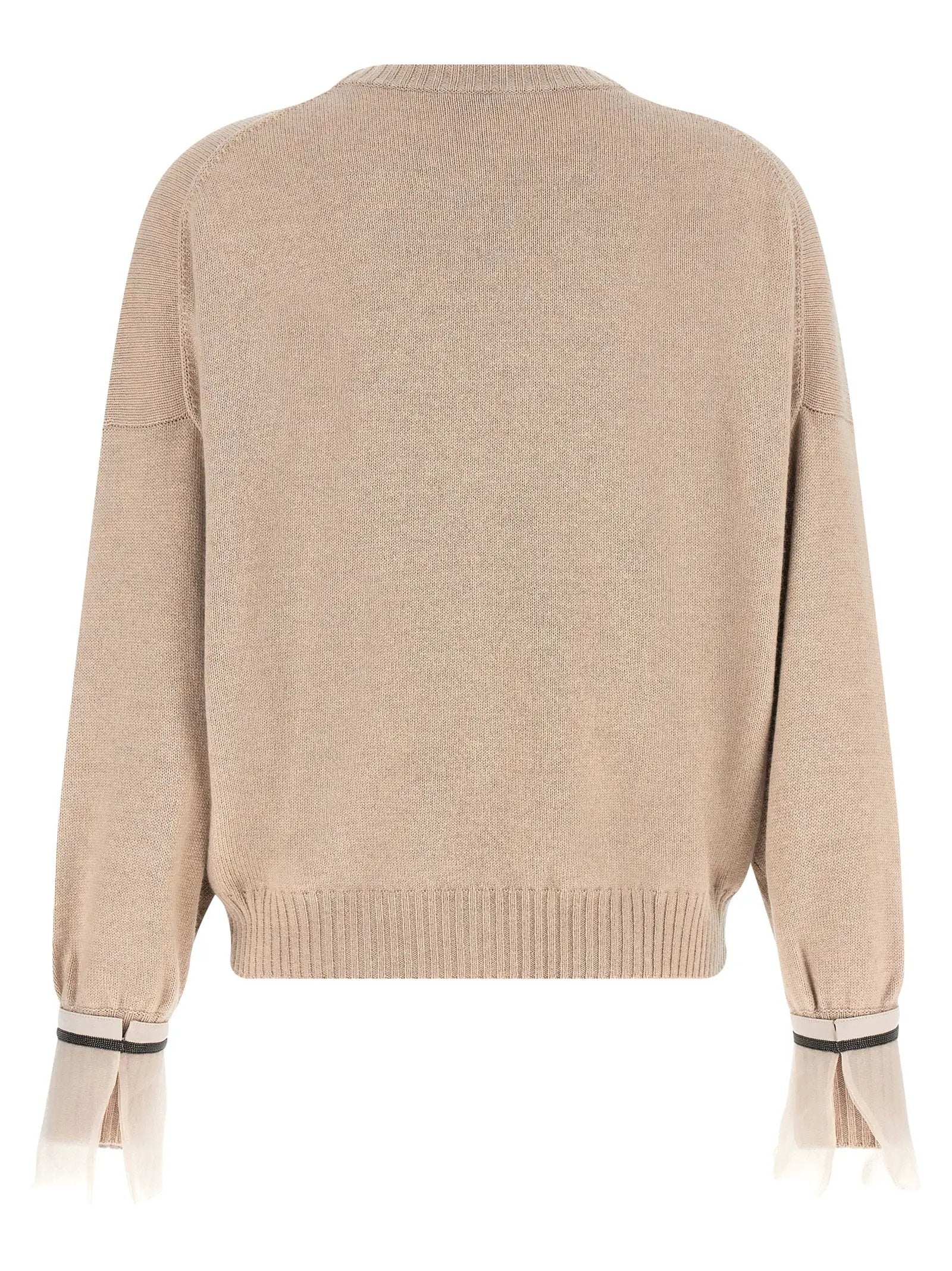 Cardigan Brunello Cucinelli en cachemire beige