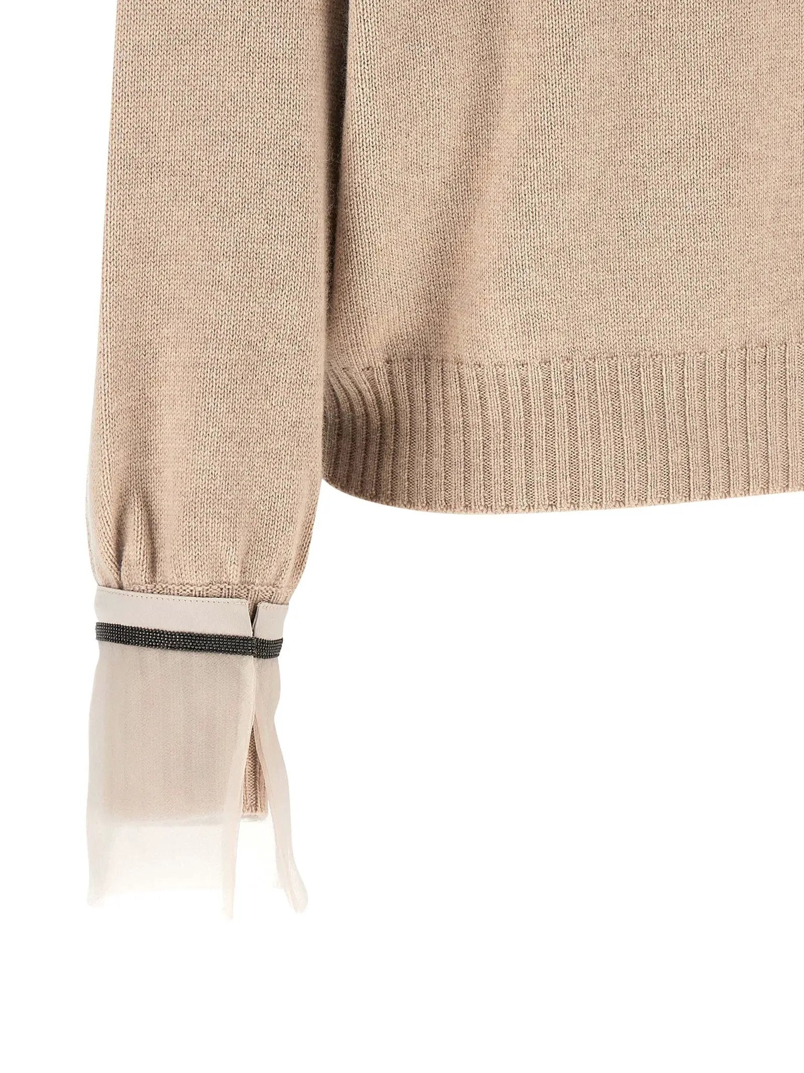 Cardigan Brunello Cucinelli en cachemire beige