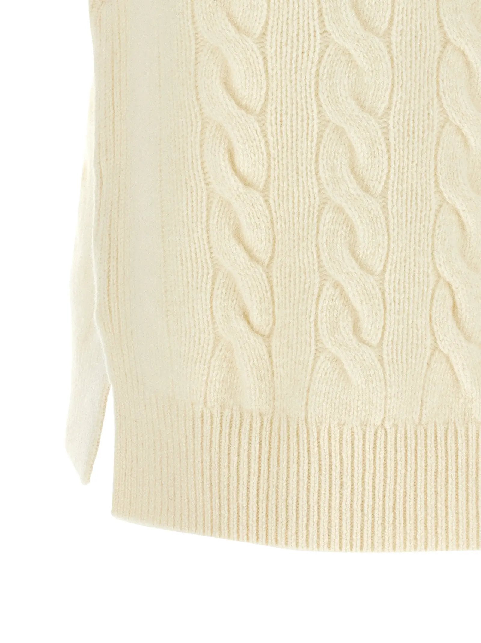 Polo Ralph Lauren White Wool Sleeveless Jacket