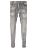 Dsquared² Gray Cotton Tapered Jeans