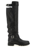 Bottes Jimmy Choo en cuir noir au-dessus du genou