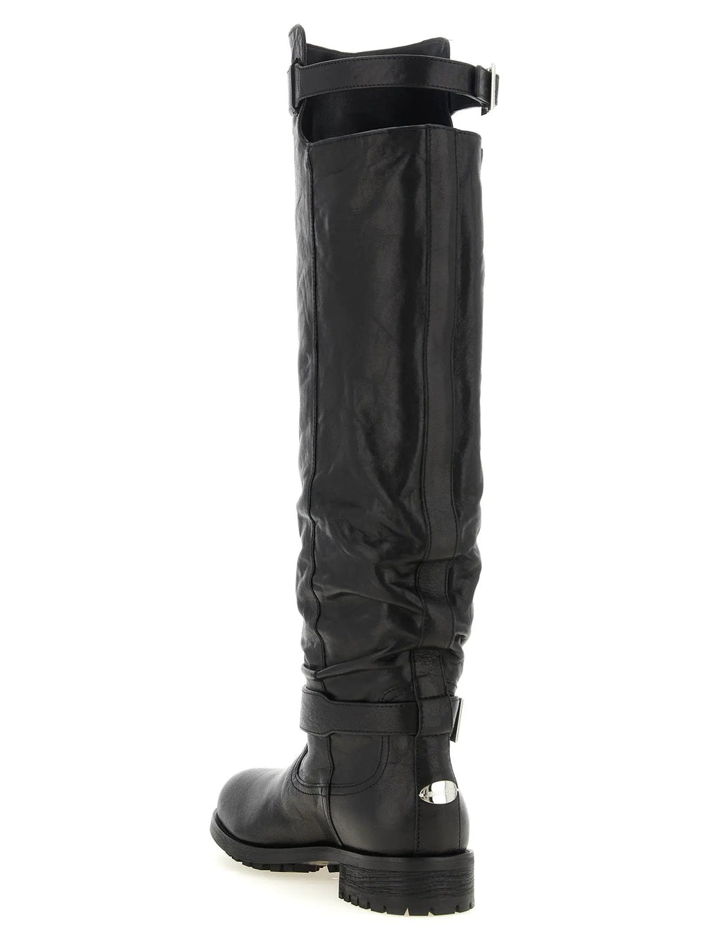 Bottes Jimmy Choo en cuir noir au-dessus du genou