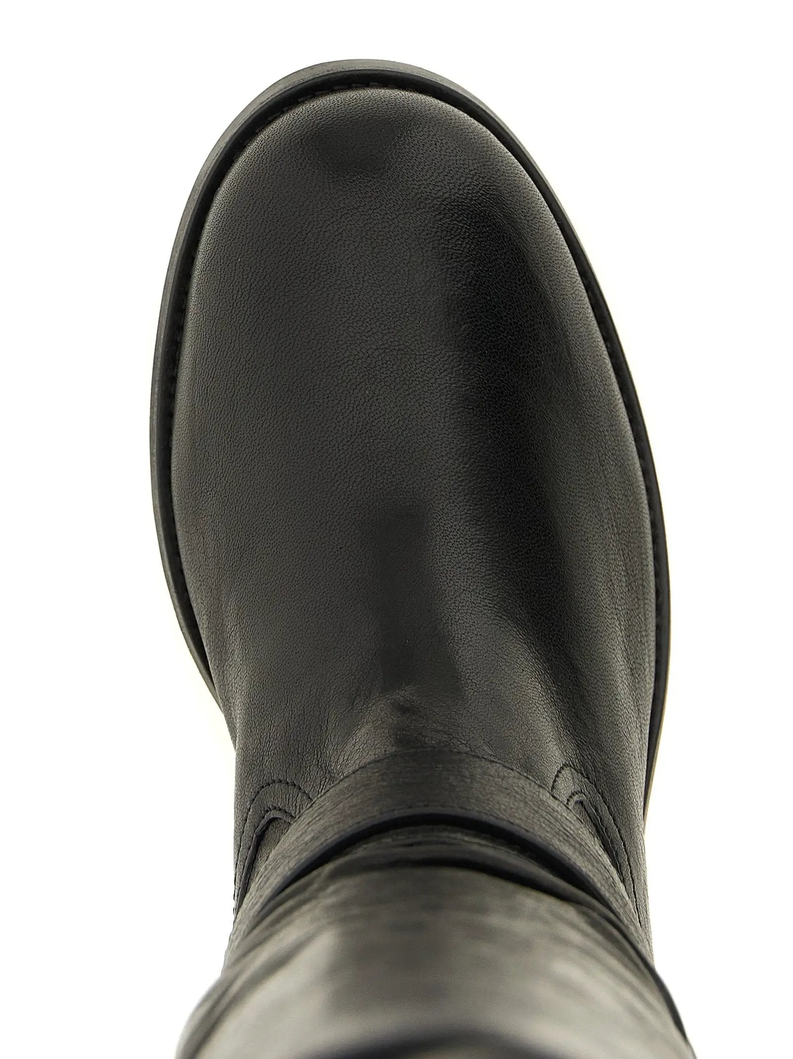 Bottes Jimmy Choo en cuir noir au-dessus du genou
