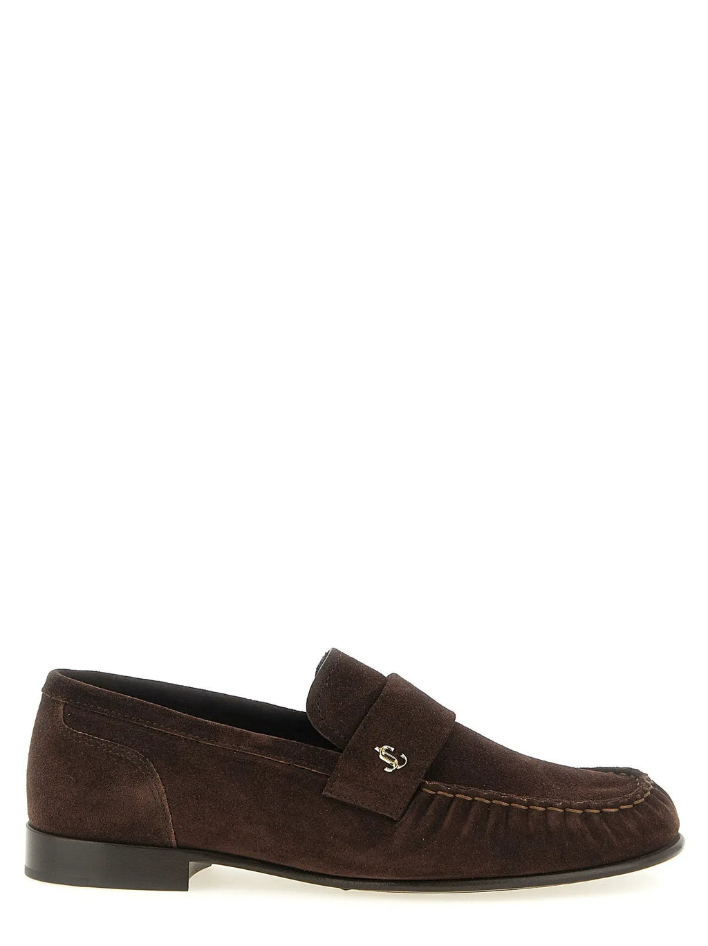 Mocassins à enfiler en cuir marron Jimmy Choo