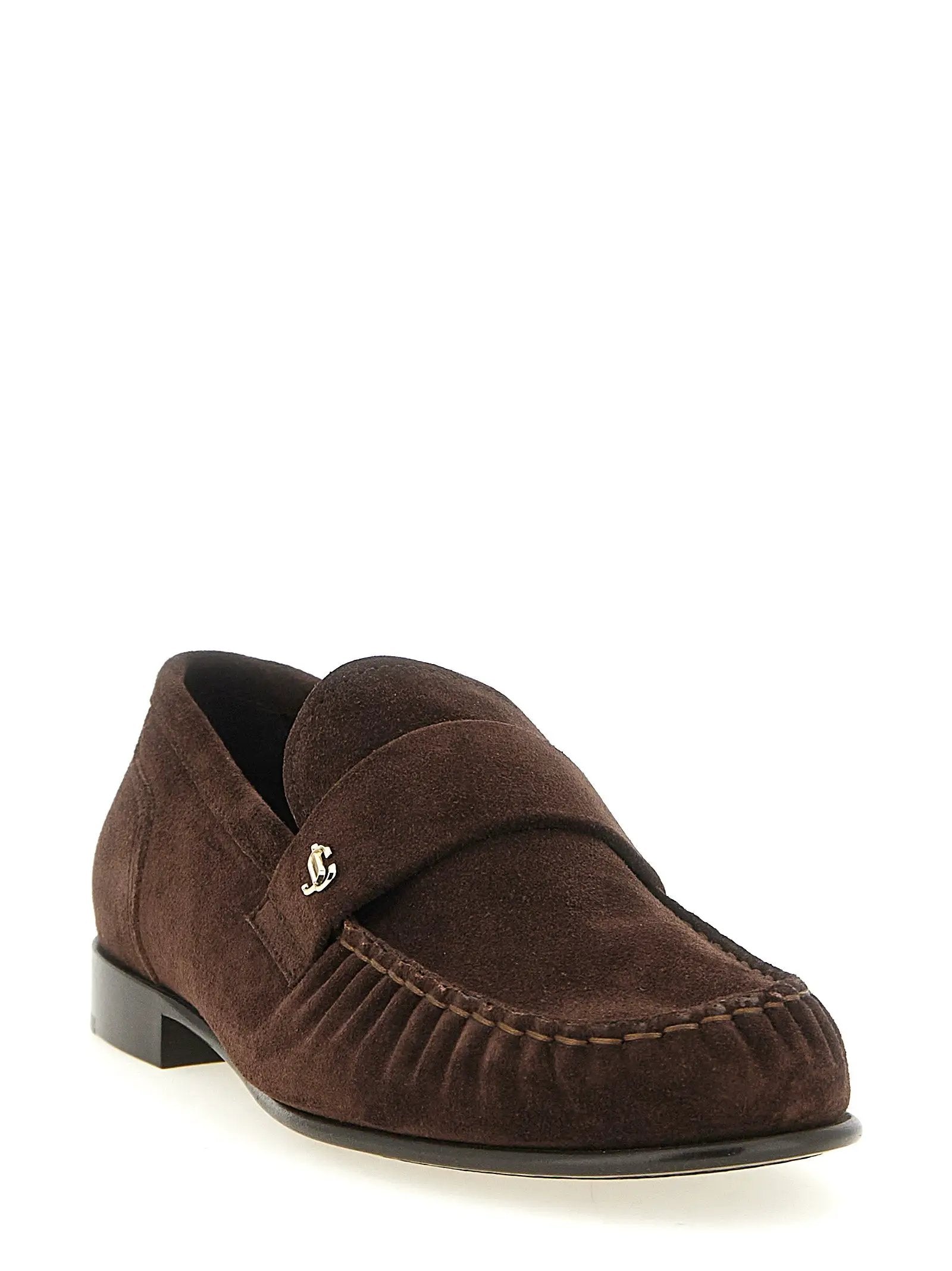 Mocassins à enfiler en cuir marron Jimmy Choo
