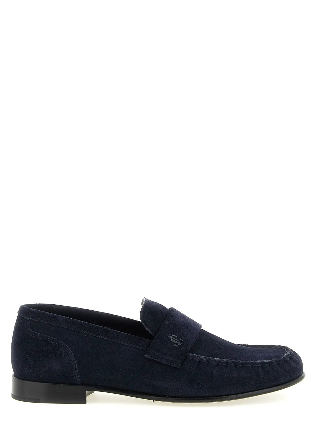 Mocassins à enfiler en cuir bleu Jimmy Choo