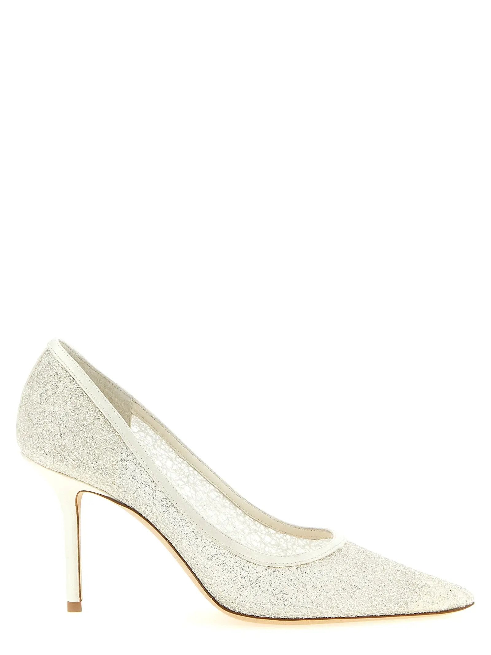Escarpins à talon haut Jimmy Choo en Tencel blanc