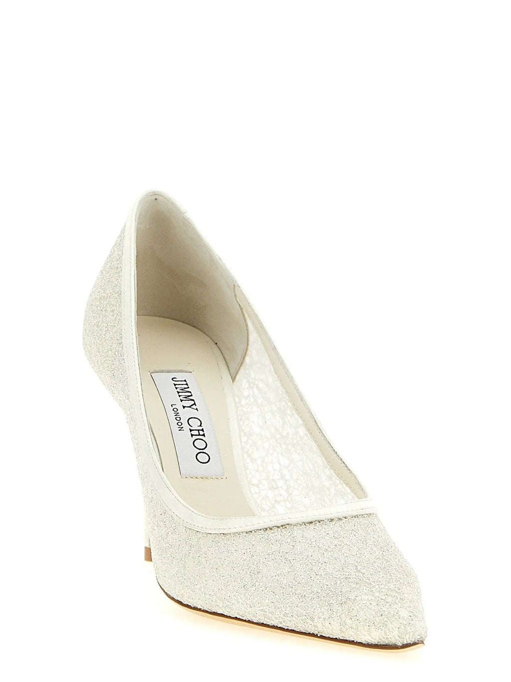 Escarpins à talon haut Jimmy Choo en Tencel blanc