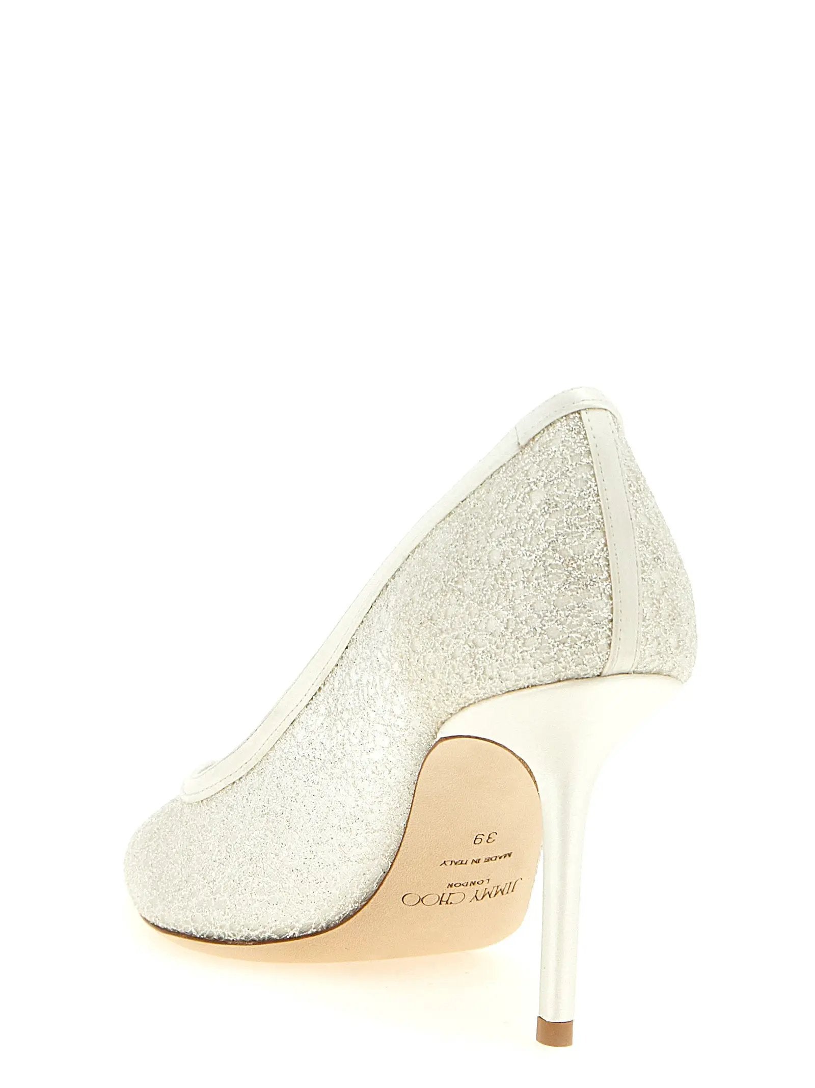 Escarpins à talon haut Jimmy Choo en Tencel blanc
