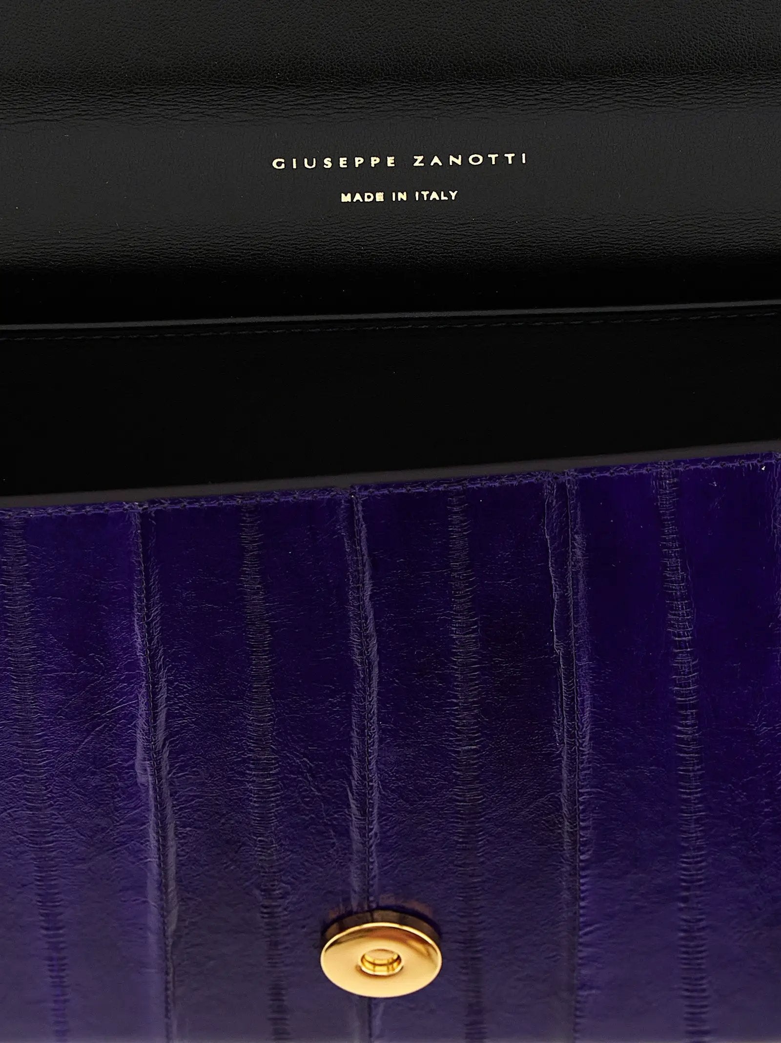 Giuseppe Zanotti Purple Leather Clutch Bag