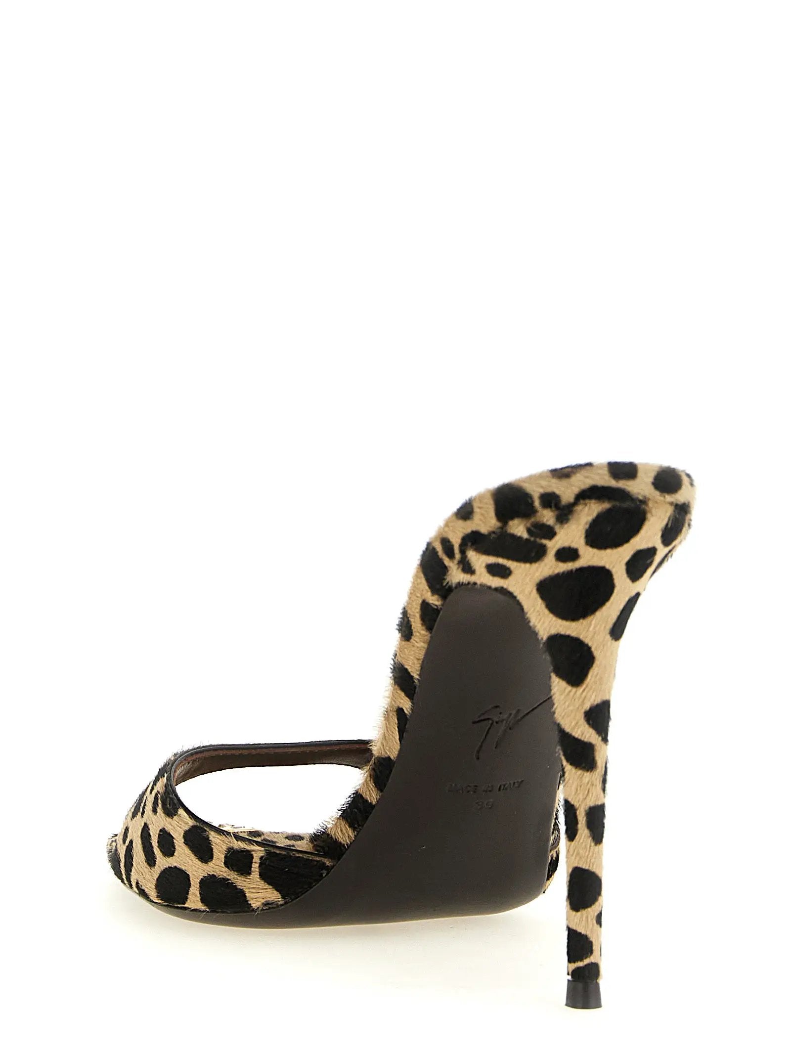 Sandales à talon aiguille Giuseppe Zanotti en cuir de veau multicolore