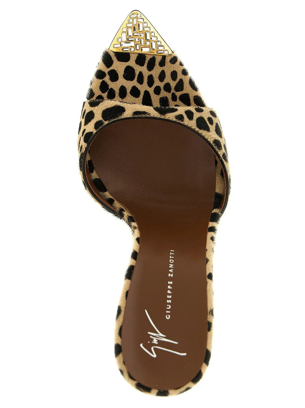 Sandales à talon aiguille Giuseppe Zanotti en cuir de veau multicolore