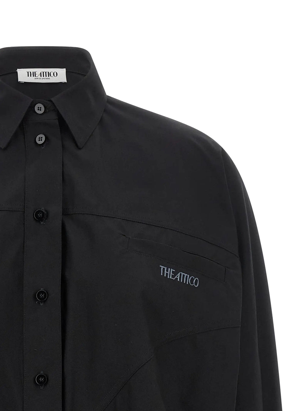 The Attico Black Cotton Blouse
