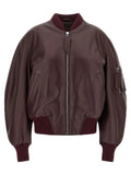 The Attico Bordeaux Lamb Leather Leather Jacket